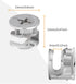20 Pieces Furniture Cam Lock Fasteners, 15mm x 12mm Connectors for Cabinet Drawer Wardrobe
