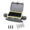 MAKERELE IP68 Waterproof Junction Box with Terminals, 3 Way Clamshell-Type Electrical Splice Box, 12mm Diameter