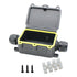 MAKERELE IP68 Waterproof Junction Box with Terminals, 3 Way Clamshell-Type Electrical Splice Box, 12mm Diameter