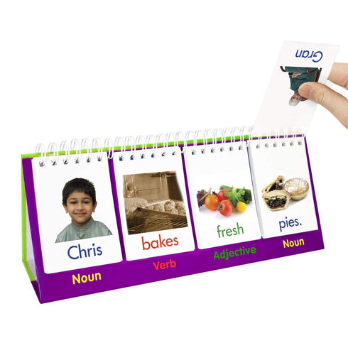 Junior Learning Sentence Flips Double-Sided Flip Stand, Ages 4-6, Vocabulary & Grammar for K-1