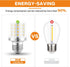 MIAOKE E26/E27 LED Bulb, 10W Dimmable Light Bulbs, 900 Lumen, 90% Energy Saving, 4 Pack for Bathroom, Ceiling Fan,