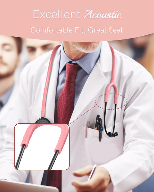 FriCARE Lightweight Stethoscope for Nurse Medical Students, Classic Home Health Diagnostic Kit, Lifetime Warranty
