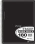 Top Flight Standards 5-Subject Wirebound Notebook, 180 Sheets, 3-Hole Punched, Wide Rule, 10.5 x 8 Inches