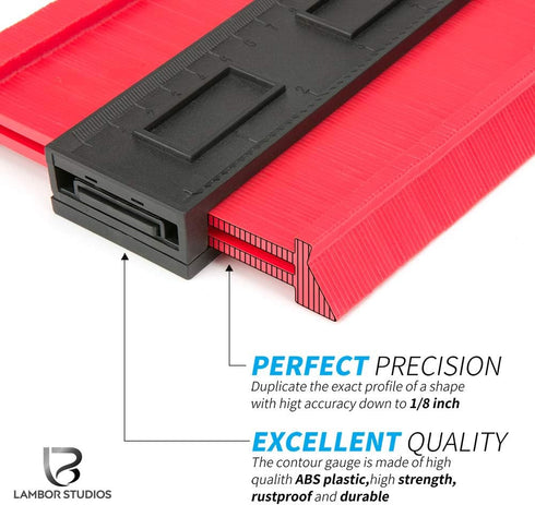 Contour Gauge 10 Inch, Widen Plastic Profile Duplicator for Irregular Shapes