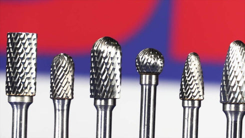 Drill America SA-5 Carbide Burr/Rotary File Cylindrical Double Cut for Die Grinder 1/2" Dia. x 1" Cut Length