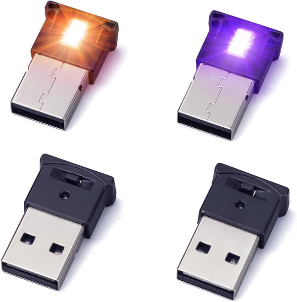 AOZITA Mini USB LED RGB Light Brightness Adjustable 8 Color Changeable for Car,