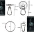 Ant Mag Heavy Duty Magnetic Hooks - 110lbs Neodymium Magnet Carabiner with Swivel Snap Hook for Indoor/Outdoor