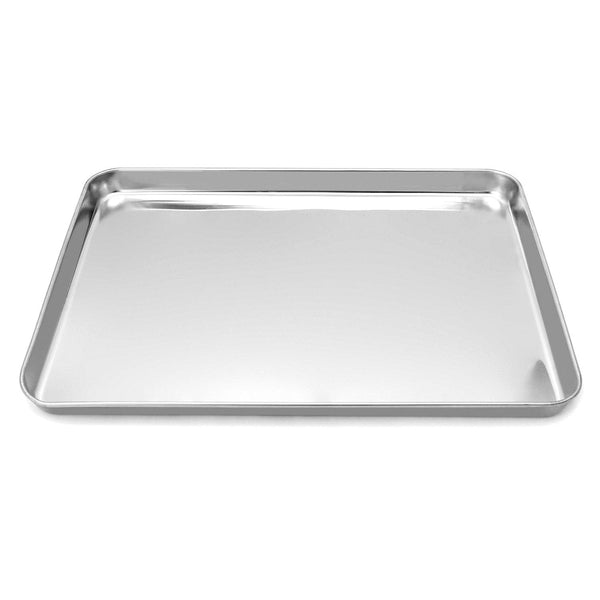 QWORK Stainless Steel Surgical Tray for Medical Instruments, Tattoo, Surgical Supplies, Flat Bottom Tray
