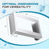 1 10" 16" 3 3/4" Blulu Pcs Stainless Steel Triple Glove Box Holder Triple Glove Dispenser Wall Mount for Organize