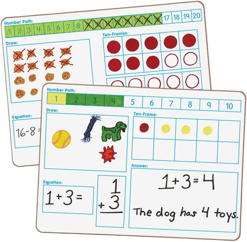 Two-Sided Dry Erase Boards Set for Solving Problems