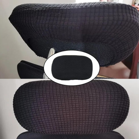 NentMent 2 Pack Office Chair Headrest Cover Protector Head Rest Pillow Cover Fabric Wraps for Office Computer Desk