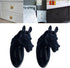 Frolahouse 4 Sets Drawer Knobs, Zinc Alloy Black Handle Horse Head Pull Cupboard Pulls, for Bedside Cabinets Home