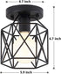 KOONTING Retro Vintage Industrial Flush Mount Ceiling Light, Mini Painting Metal Pendant Light Ceiling Light Fixture