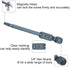 Magnetic Triangle Drill Bit Set, 2.7mm 65mm Length 1/4 Inch Hex Shank S2 Steel Triangular Screwdriver Bits
