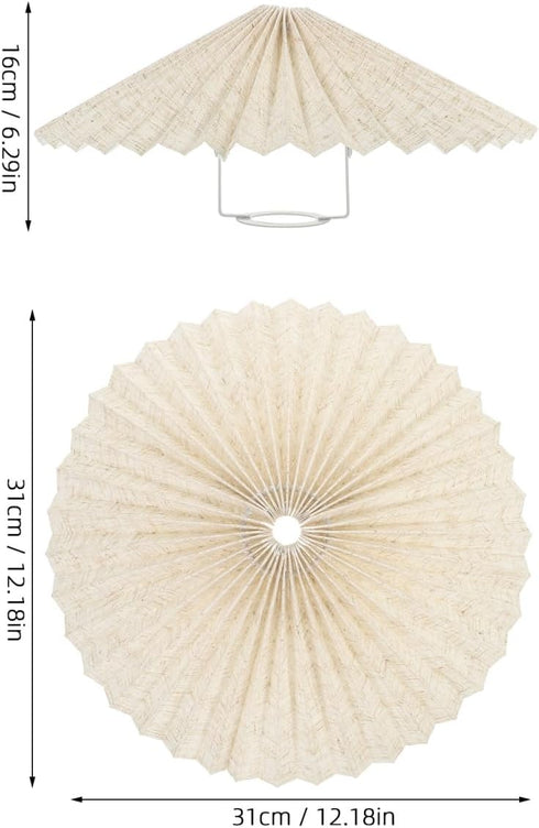 Pleated Fabric Lamp Shade Cover for Pendant and Table Lamps Modern Decorative Light Accessory Umbrella Shape Easy