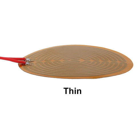 12pcs 12V 13W Flexible Polyimide Heater Plate Round Adhesive Heating Film 70mmx70mm.