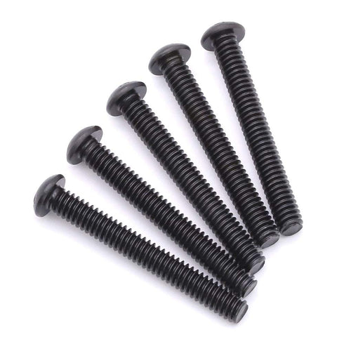 M5 x 20mm Button Head Socket Cap Screws Bolts, 50 pcs Grade 10.9 Alloy Steel, Black Oxide Finish