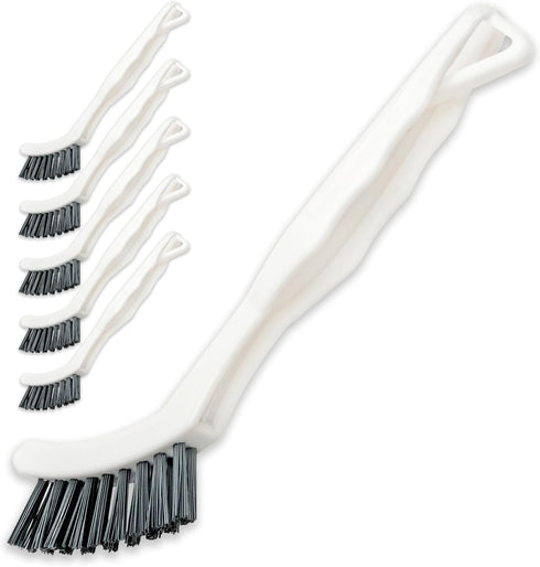 6-Pack Grout Cleaner Brush Scrub Set - Stiff Bristle Scrubbing & Detail