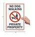 SmartSign "No Dog Walking - Private Property" Label | 10" x 14" Laminated Vinyl