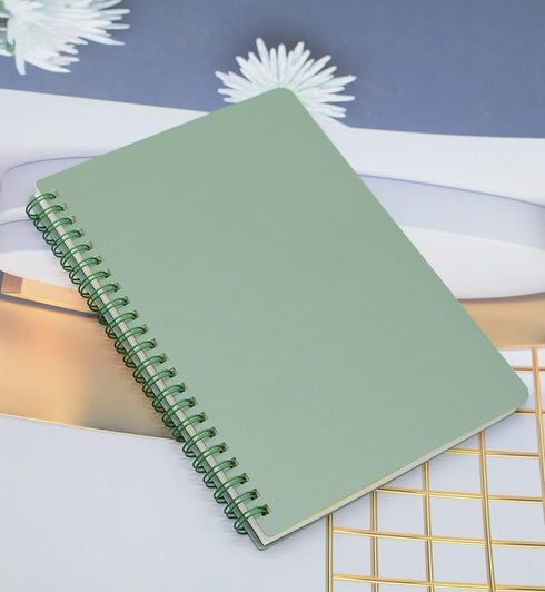 Yansanido Spiral Notebook - 4 Pcs A5 Thick Plastic Hardcover Journal with 80 Sheets for School and Office