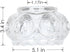 3 Clear Glass Shade -High Transmittance Lampshade Replacement for JUNNAI Lights LED Tree Floor Lamp with Glass Shades