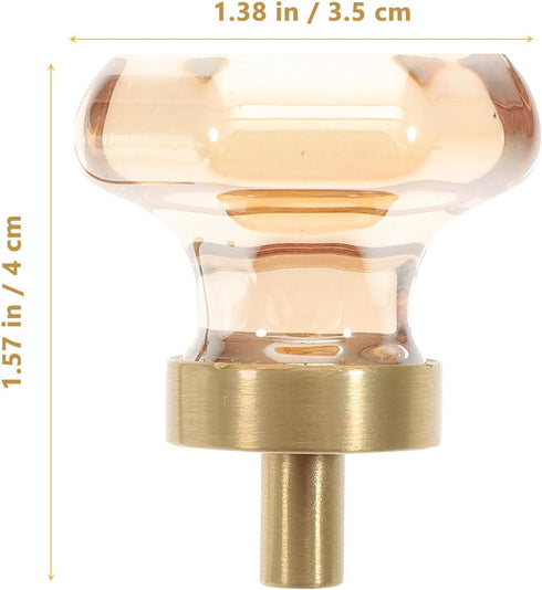 Crystal Dresser Knob and Cabinet Pull Handle, Glass Drawer Knob with Random Color, Suitable for Drawers, Cupboards