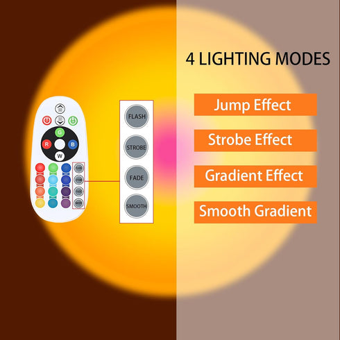 Spacenight Sunset Dimmable, Sunset Lamp Projector Multi-Color Multi-Mode, Timing, Music Rhythm, Background Wonderful