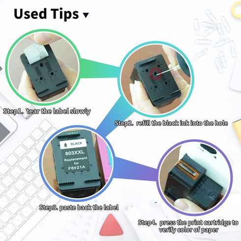 Replacement Canon Black Ink Refill Kit, 500ml Dye Ink for Inkjet Printers, Refillable Cartridge CISS System (16.9 oz)