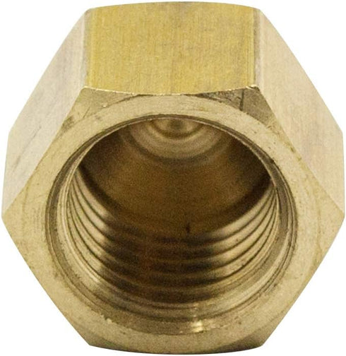Legines 3/8" Flare Cap, Brass SAE 45 Degree Flare Tube Fitting, Pack of 2