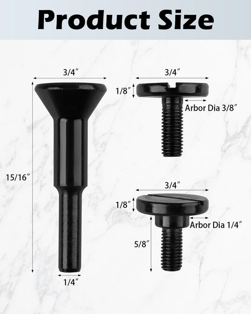 Mounting Mandrel 3/8" & 1/4" Arbor Hole(2 Pack), Cut-Off Wheel for Die Grinder Accessories Drill Bits Tool