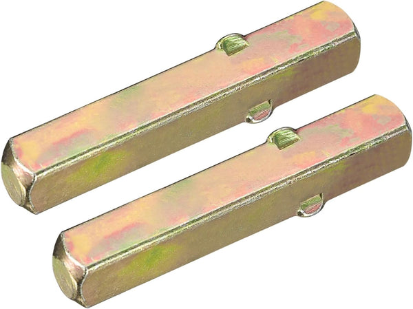 uxcell 2Pcs Door Knob Spindle, 50mm Long Spare Door Handle Spindle Bar for 14mm Thick Doors, Gold