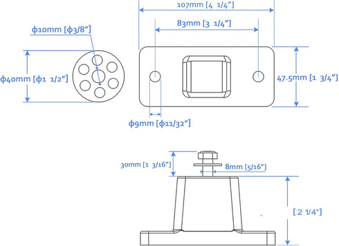 Anti-Vibration Shock Absorbing Rubber Mounting Bracket for Ductless Mini Split Air Conditioner Condensers