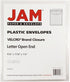 JAM PAPER Plastic Expansion Envelopes with Hook & Loop Closure - Clear - Letter Open End - 9 3/4 x 11 3/4 with 1 Inch