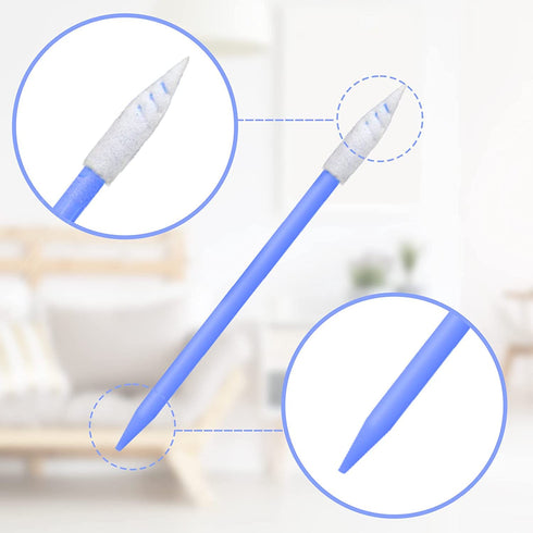 Wellgler's 200pcs Foam Cleaning Swabs, Multi-Purpose Cleanroom Foam Tip Cleaning Swab Kit