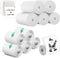 5 Rolls Thermal Printer Paper & 5 Rolls Self-adhesive Stickers, White Printer