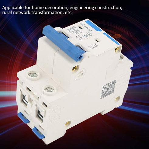 DZ47-63 RCCB Double Pole Circuit Breaker 32A 220/380V for Home Decoration, Engineering Construction, Network