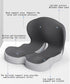 JMXBTMDU Tailbone, Orthopedic Cushion - Memory Foam Seat Cushion with Lumbar Support Pillow, Instant Relieve Pressure
