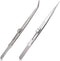 Xyembu 2Pcs Locking Tweezers Precision Jewelry Tweezers Precision Set Anti-Static Stainless Steel Long