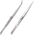 Xyembu 2Pcs Locking Tweezers Precision Jewelry Tweezers Precision Set Anti-Static Stainless Steel Long