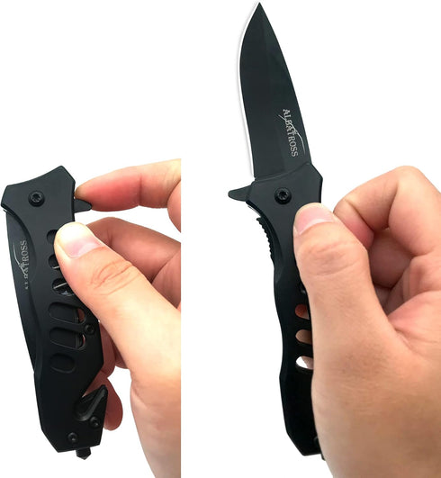 ALBATROSS EDC Cool Sharp Tactical Folding Pocket Knife, SpeedSafe Spring Assisted Opening