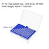 uxcell Pipette Tips Box, 96-Well Polypropylene Tip Holder, 10ul Pipettor, 4.5mm Hole Diameter, Blue, 2Pcs