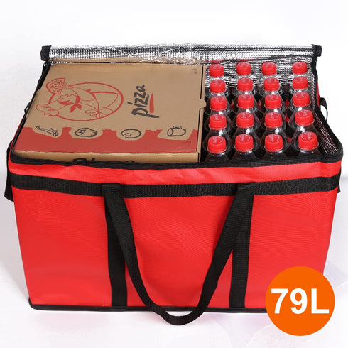 (2Pk, Bodaon Catering Bag with Removable Hard Bottom, XXX-Large Insulated Food/Pizza Delivery Bag for Delivery Drivers