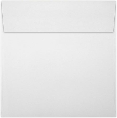 LUXPaper Square Invitation Envelopes | Peel & Press | 5 1/4" x 5 1/4" | 50 Qty, Bright White, 70lb. Text