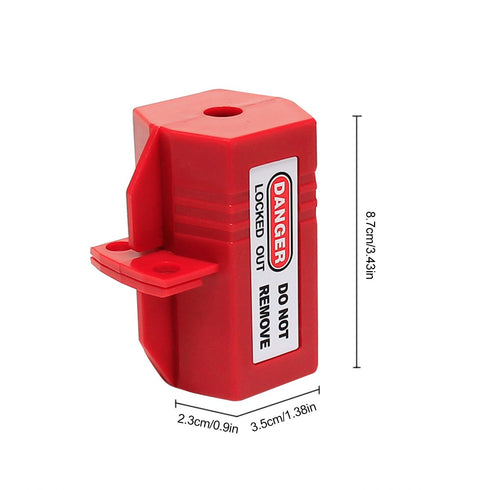 Wisamic Polypropylene Plug Lockout Tagout, 2 x 3-1/2 inch with 2 Locking Holes for 110-125V Plugs