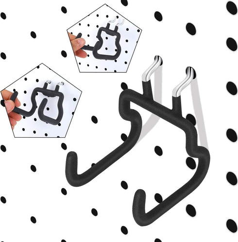 6PCS Pegboard Drill Holder | Pegboard Hooks and Accessories for Tool Storage and Display