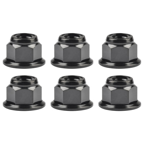 Wanyifa Titanium Flanged Metal Lock Nut M6 M8 M10 M12 for Motorcycle Cars