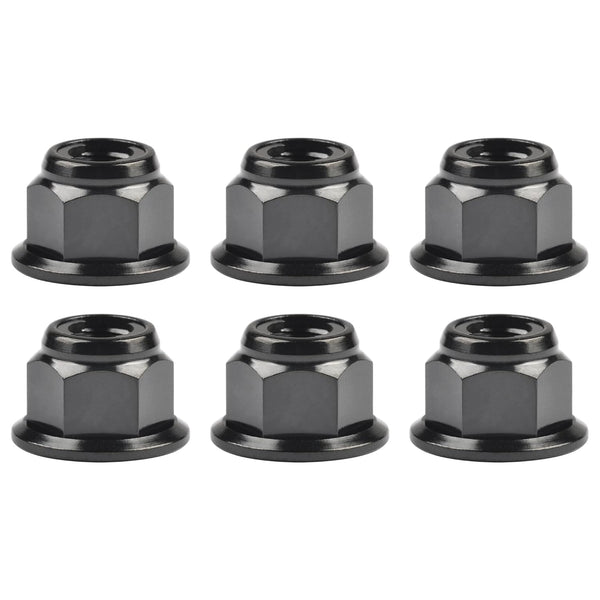 Wanyifa Titanium Flanged Metal Lock Nut M6 M8 M10 M12 for Motorcycle Cars