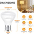 R14 LED Bulb, 4W=40W, Dimmable, E17 Base, Mini LED Reflector Floodlight Bulb, 400 Lumens, 2700K Warm White, 4 Pack by LEDEPLY