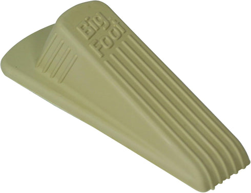 Heavy Duty Non-Slip Large Rubber Door Stopper, Big Foot ColorStop Wedge, Beige, Made in the USA