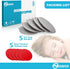 Neoera 5 Pack Door Stopper Wall Protector, 2.3" Rubber Bumper with Premium Self Adhesive Sticker (Gray)